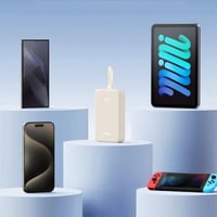 يوجرين -شاحن متنقل بمنفذ USB-C ومنفذ USB مع سلك Ty...