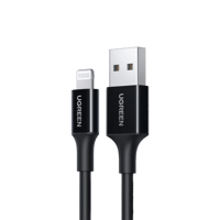 يوجرين -سلك شاحن USB إلى آيفون بطول 2 م - أسود