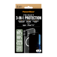 بانزر جلاس- بكج حماية SAFE 3 في 1 ايفون 16 العادي...