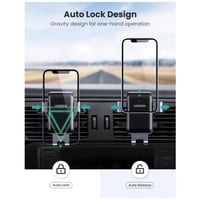 يوجرين -حامل جوال على فتحة مكيف السيارة - أسود