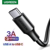 يوجرين -سلك شاحن USB إلى USB-C بطول 2 م - أسود