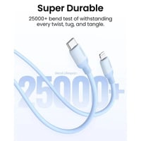 يوجرين - سلك شاحن من USB-C إلى آيفون سيلكون بطول 1...