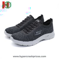 حذاء سكيتشرز كاجوال برباط مطاطي رجالي اسود