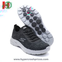 حذاء سكيتشرز كاجوال برباط مطاطي رجالي اسود