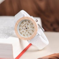 ساعة يد نسائية خشبية من بوبو بيرد سوار سيليكون لون...