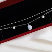 خلخال او تشوكر من اللولو الطبيعي وحجر القمر