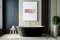 بانيو بيضاوي اسود خارجي ابيض داخلي (متوفر مقاسات)