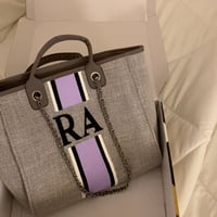 شنطة ناڤا وسط- شنطة رصاصي مخصصة: تخصيص الحروف للأن...