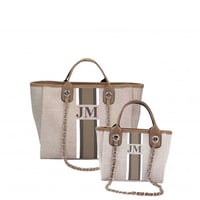 طقم شنط يد نافا قطعتين S & M ( تخصيص الحروف )