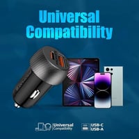 شاحن سيارة بروميت مزدوج المنافذ فائق السرعة بقدرة...