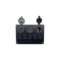 لوحة تحكم الومنيوم أسود مفتاح دائري