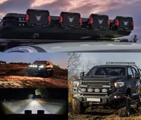 طقم كشافات 9 انش مستطيل عدسات اوسرام من شركة لايت...