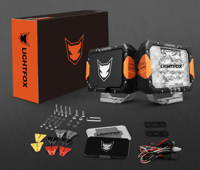 طقم كشافات 9 انش مستطيل عدسات اوسرام من شركة لايت...