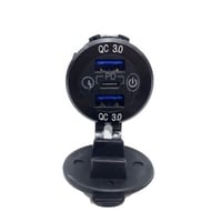 شاحن دائري سريع دبل USB QC3 و TYEP C QC3 مع فاصل م...