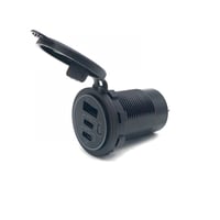 شاحن دائري سريع دبل TYPE C مع USB QC مع فاصل مدمج...