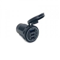 شاحن دائري سريع دبل TYPE C مع USB QC مع فاصل مدمج...