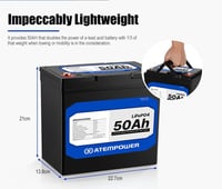 بطارية ليثيوم 50A LiFePO4 من شركة ATEMPOWER - اتيم...