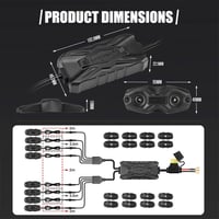 لمبات كفرات 8 قطع متعددة الألوان من شركة لايت فوكس...