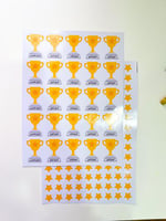 ملصقات المراكز الخمسة