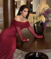 فستان دانتيل اوف شولدر