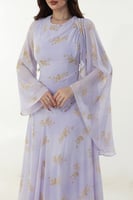 فستان شيفون لافندر مشجر