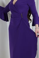 فستان استرتش ناعم بقصة لف