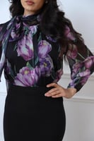 بلوزة شيفون مورده