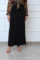 تنورة كريب اسود ناعم