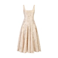 فستان أنيق بقماش جاكار بنقشة لامعه