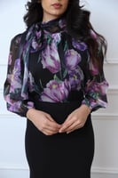 بلوزة شيفون مورده