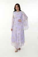 فستان شيفون لافندر مشجر