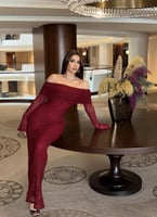 فستان دانتيل اوف شولدر