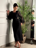 فستان دانتيل اسود -