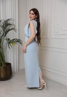 فستان كريب كلاسك بإكسسوار ~