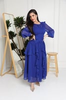 فستان شيفون بثنايا -