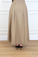 تنورة ماكسي بلون بيج أنيق