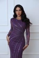 فستان سهره شك موف بنمط النقش