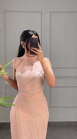 فستان شك سهره بنمط انيق Peach