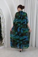 فستان شيفون مموج قطعتين