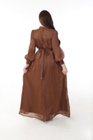 فستان اورجنزا بقماش ناعم طايح