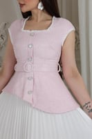 فستان بقماش شانيل بيبي بينك