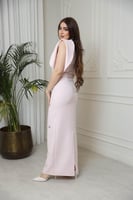 فستان كريب كلاسك بإكسسوار ~