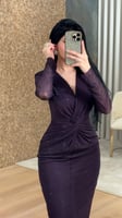 فستان سهرة بنفسجي داكن ليلكي