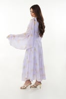 فستان شيفون لافندر مشجر