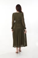 فستان تل ناعم مرصع بكريستالات اسود