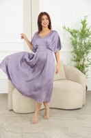 فستان ستان حرير