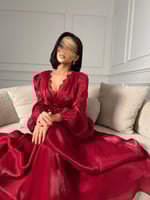 فستان كروسية بلمعة