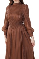 فستان اورجنزا بقماش ناعم طايح