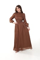 فستان اورجنزا بقماش ناعم طايح