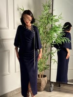 فستان استرتش مزبن بطيات